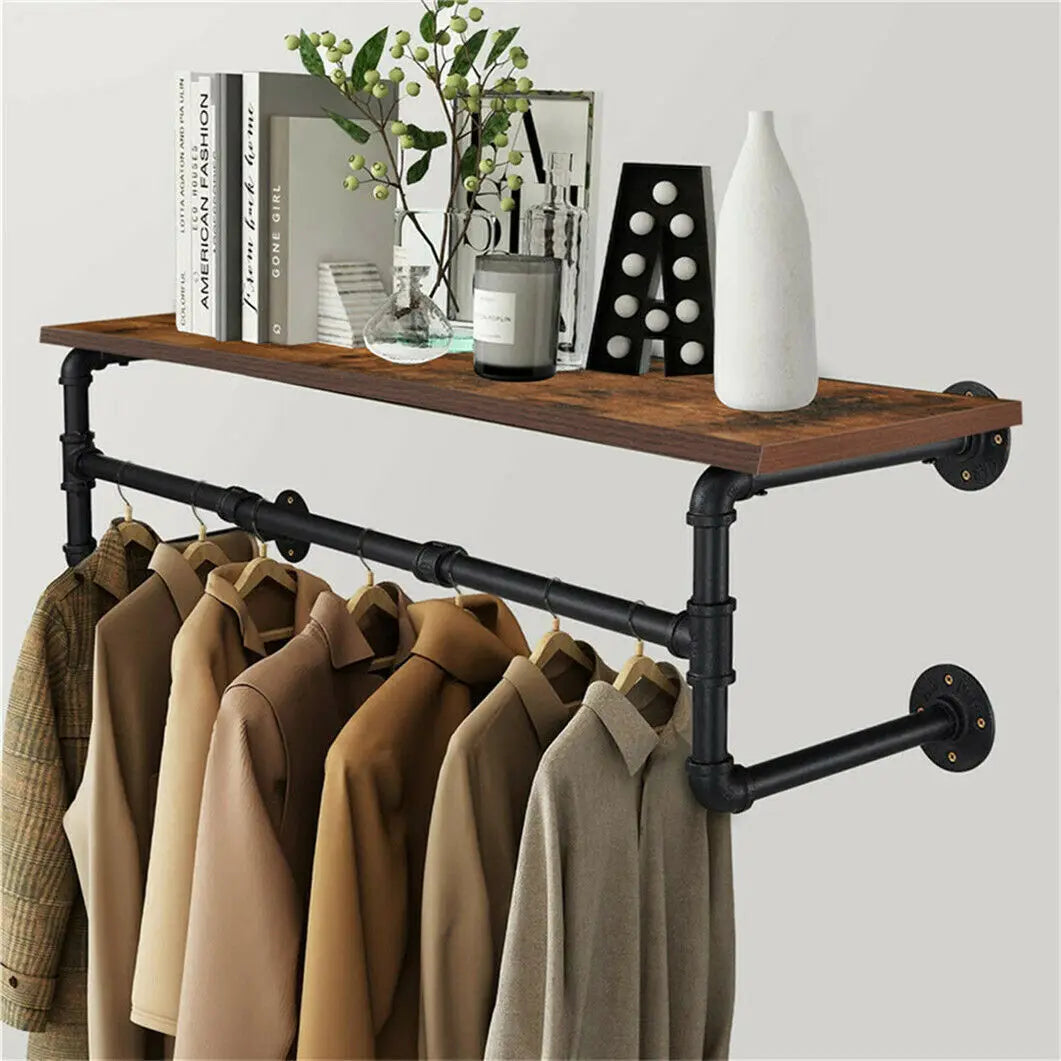 HYPLU Pipe Clothing Rack and Shelf