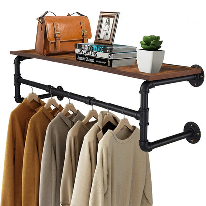 HYPLU Pipe Clothing Rack and Shelf