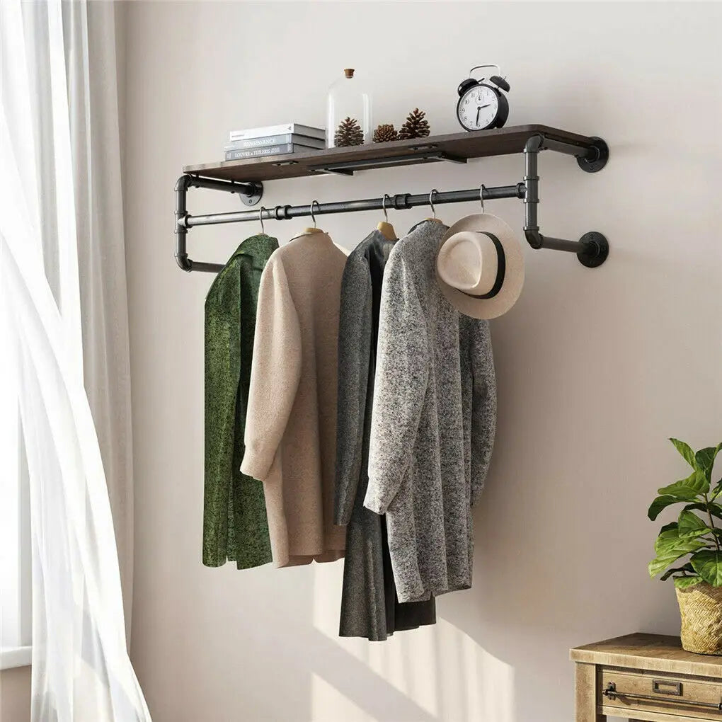 HYPLU Pipe Clothing Rack and Shelf