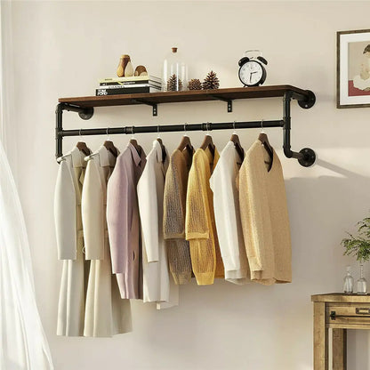 HYPLU Pipe Clothing Rack and Shelf