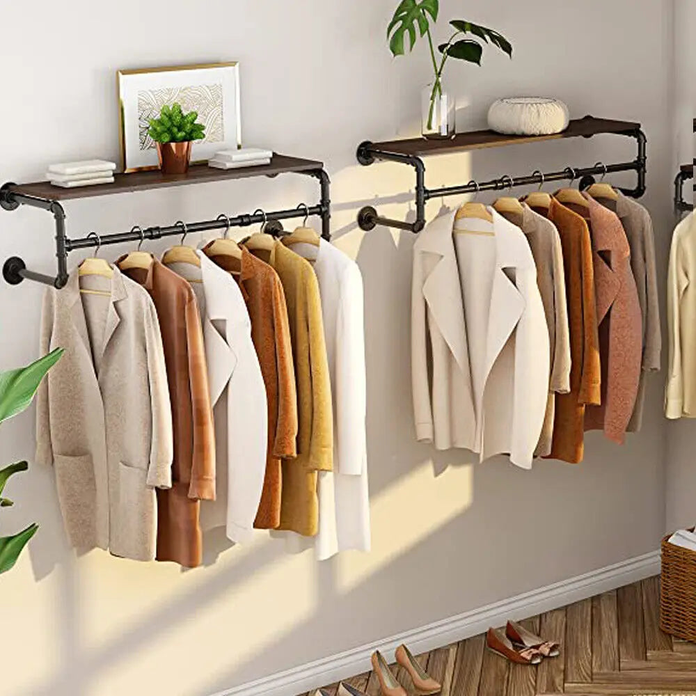 HYPLU Pipe Clothing Rack and Shelf